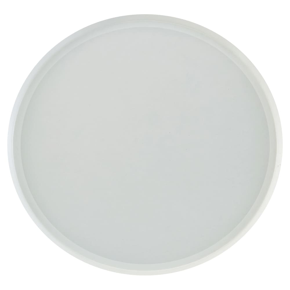 144-1950148 19 1/2" Round Serving Camtray - Low-Profile, Fiberglass, White