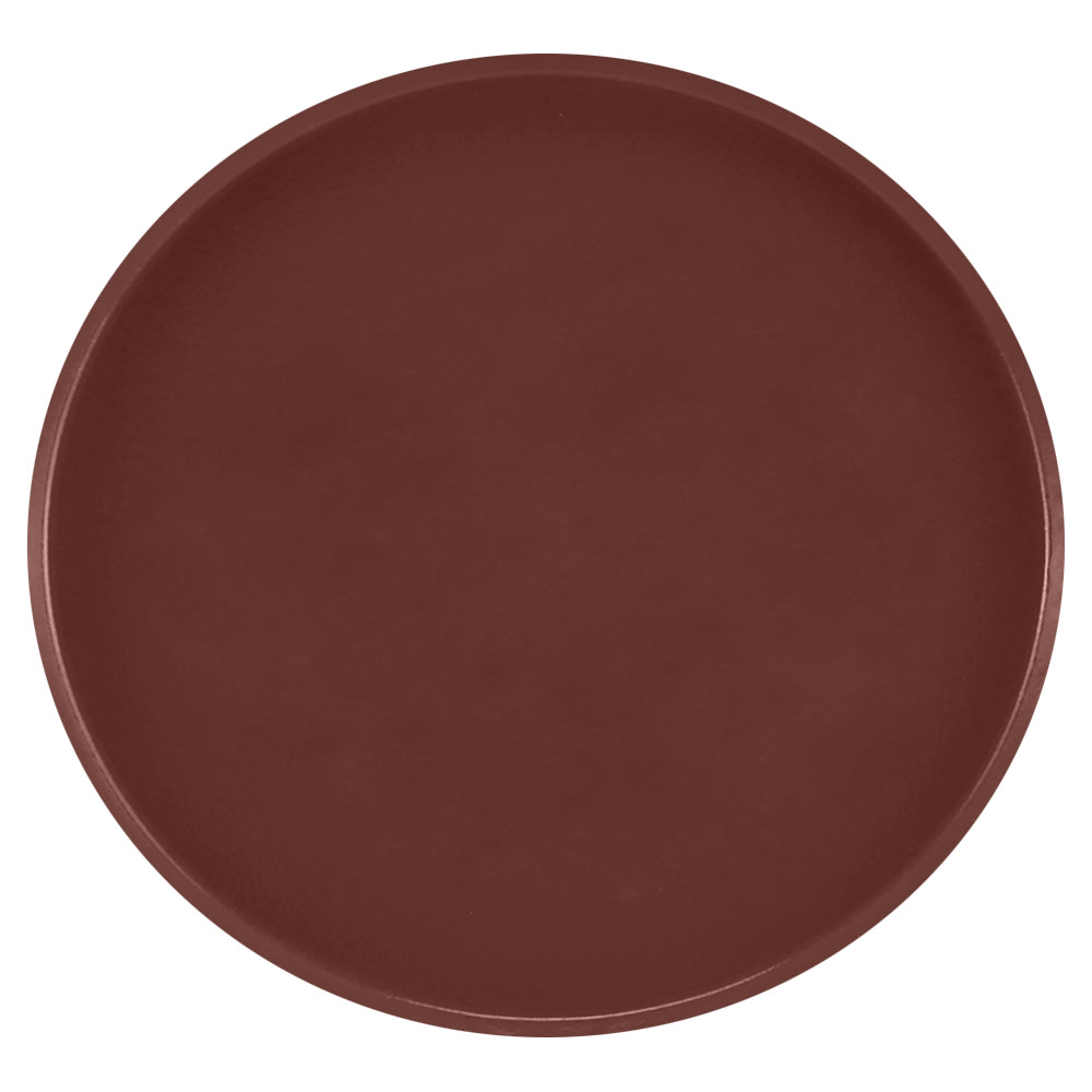 144-1950501 19 1/2" Round Serving Camtray - Low-Profile, Fiberglass, Real Rust