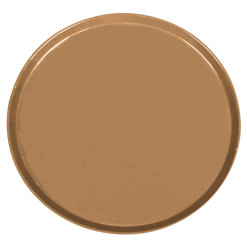 144-1950508 19 1/2" Round Serving Camtray - Low-Profile, Fiberglass, Suede Brown