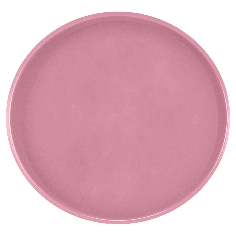 144-1950409 19 1/2" Round Serving Camtray - Low-Profile, Fiberglass, Blush