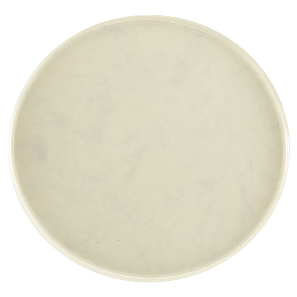 144-1950531 19 1/2" Round Serving Camtray - Low-Profile, Fiberglass, Galaxy Antique Parchmen...