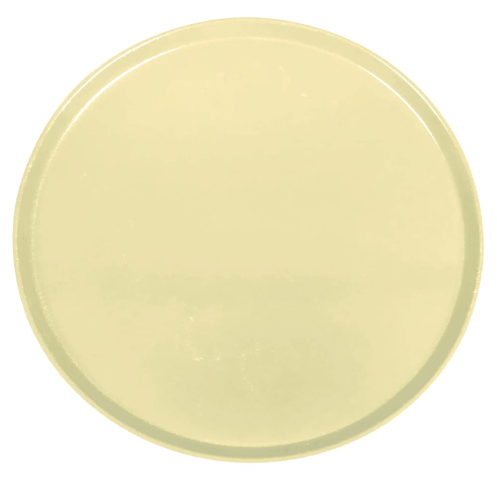 144-1950536 19 1/2" Round Serving Camtray - Low-Profile, Fiberglass, Lemon Chiffon