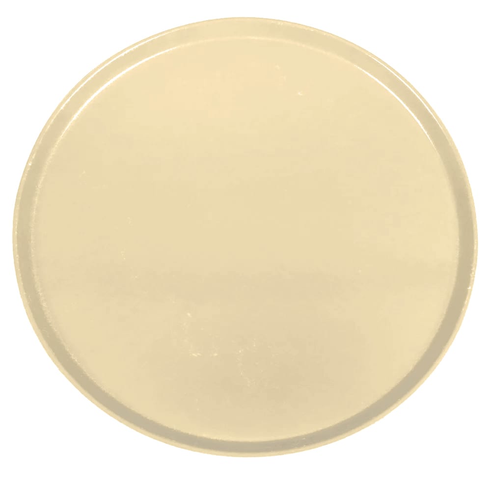 144-1950537 19 1/2" Round Serving Camtray - Low-Profile, Fiberglass, Cameo Yellow