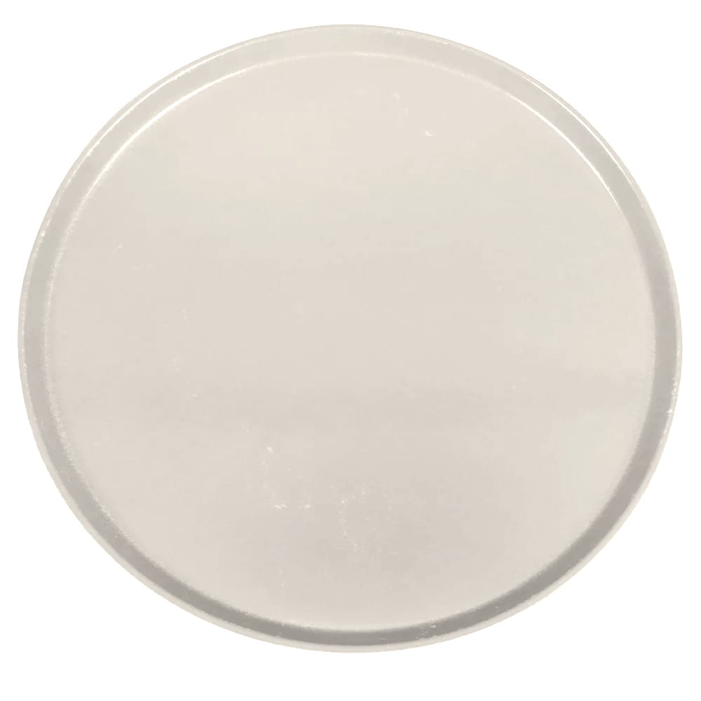 144-1950538 19 1/2" Round Serving Camtray - Low-Profile, Fiberglass, Cottage White