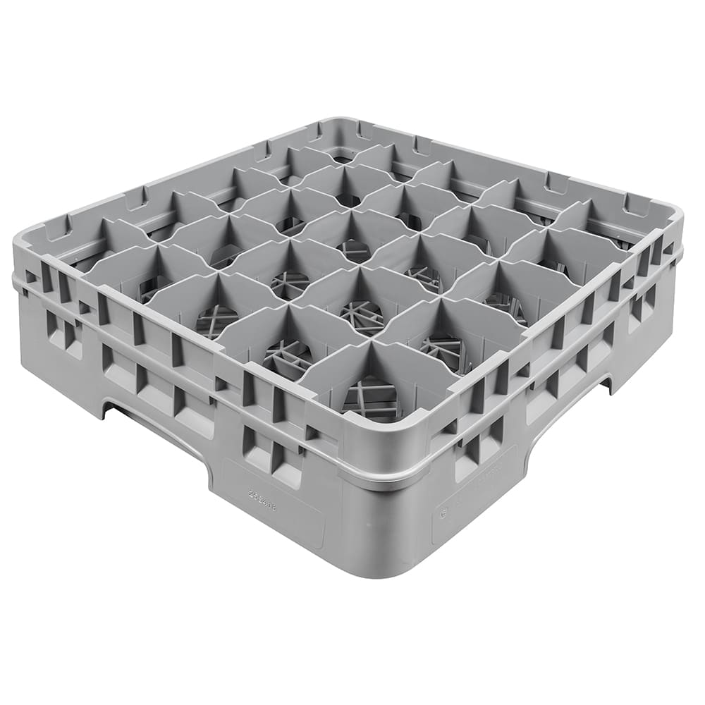 144-25S418151 Camrack® Glass Rack w/ (25) Compartments - (1) Gray Extender, Soft Gray