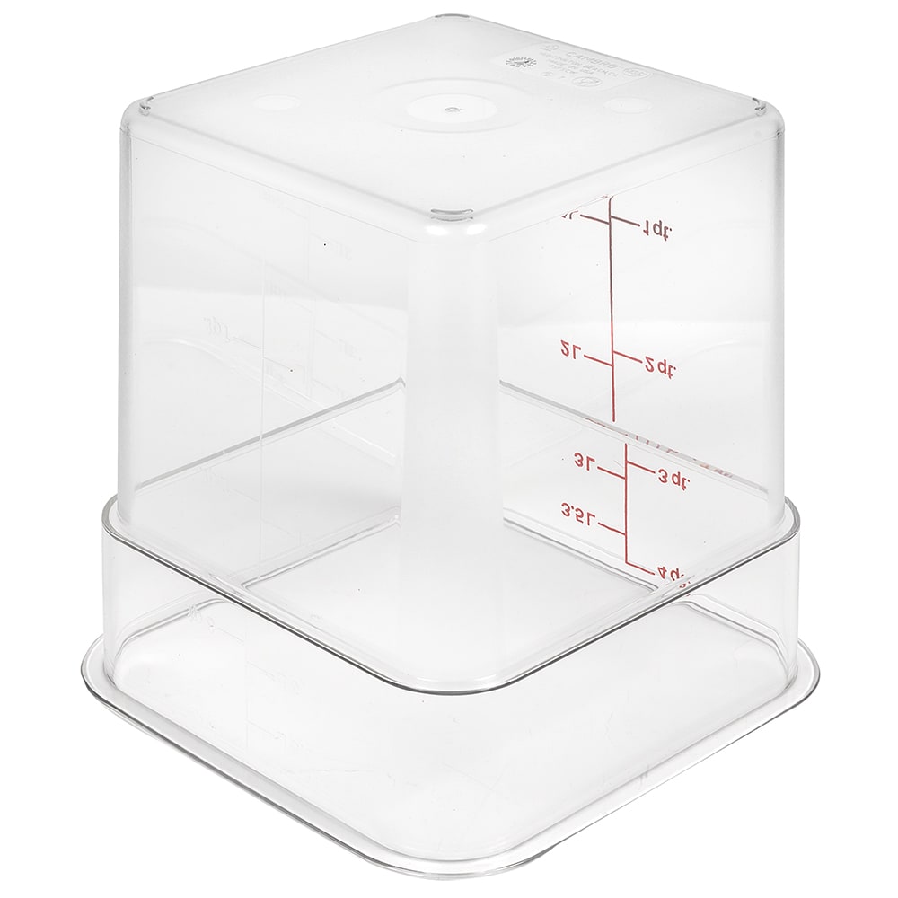 Cambro CamSquares® Classic 4 Qt. Clear Square Polycarbonate Food Storage  Container