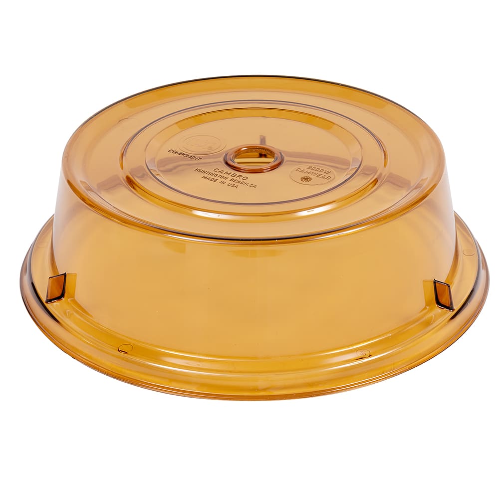 144-900CW153 9 1/8" Round Camwear Plate Cover - Amber