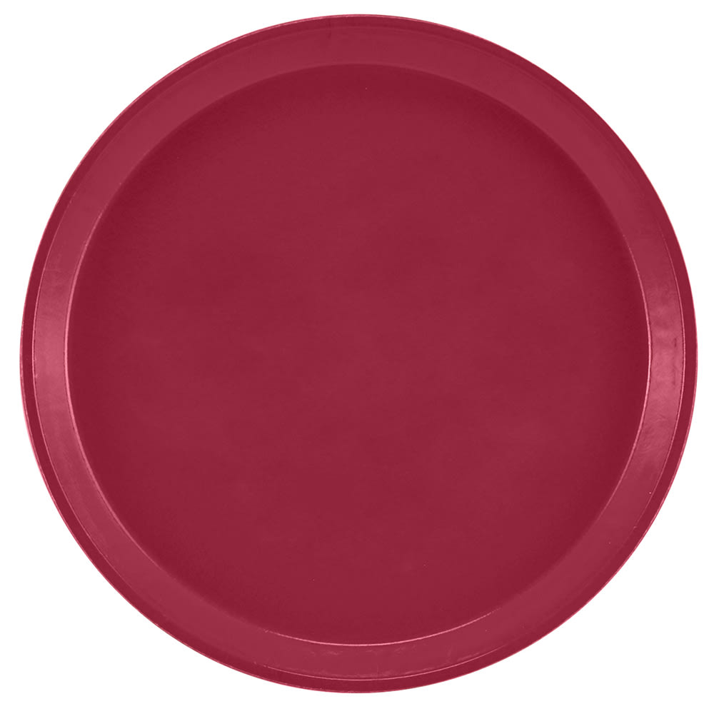 144-1000505 10" Round Serving Camtray - Fiberglass, Cherry Red
