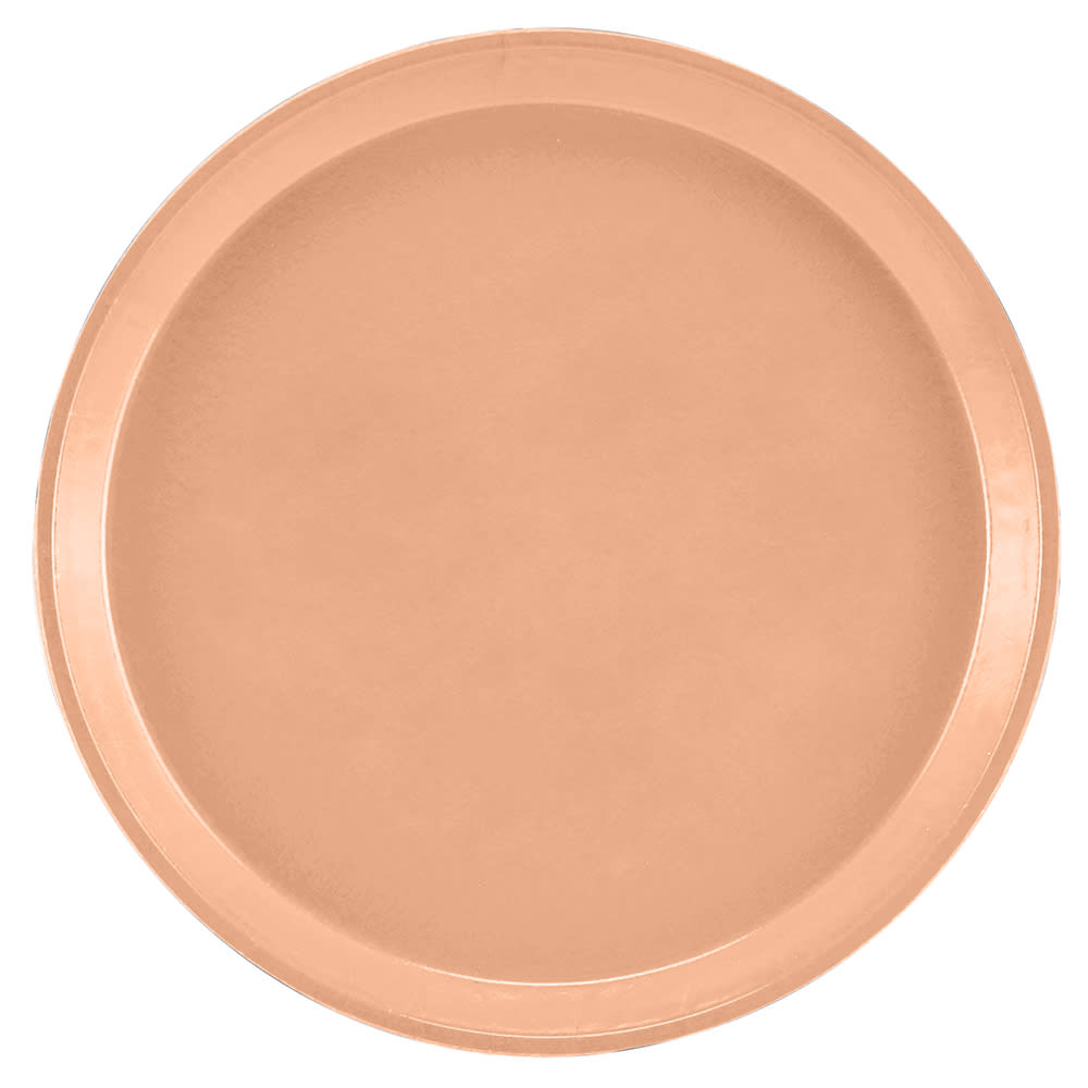 144-1200117 12" Round Serving Camtray - Fiberglass, Dark Peach