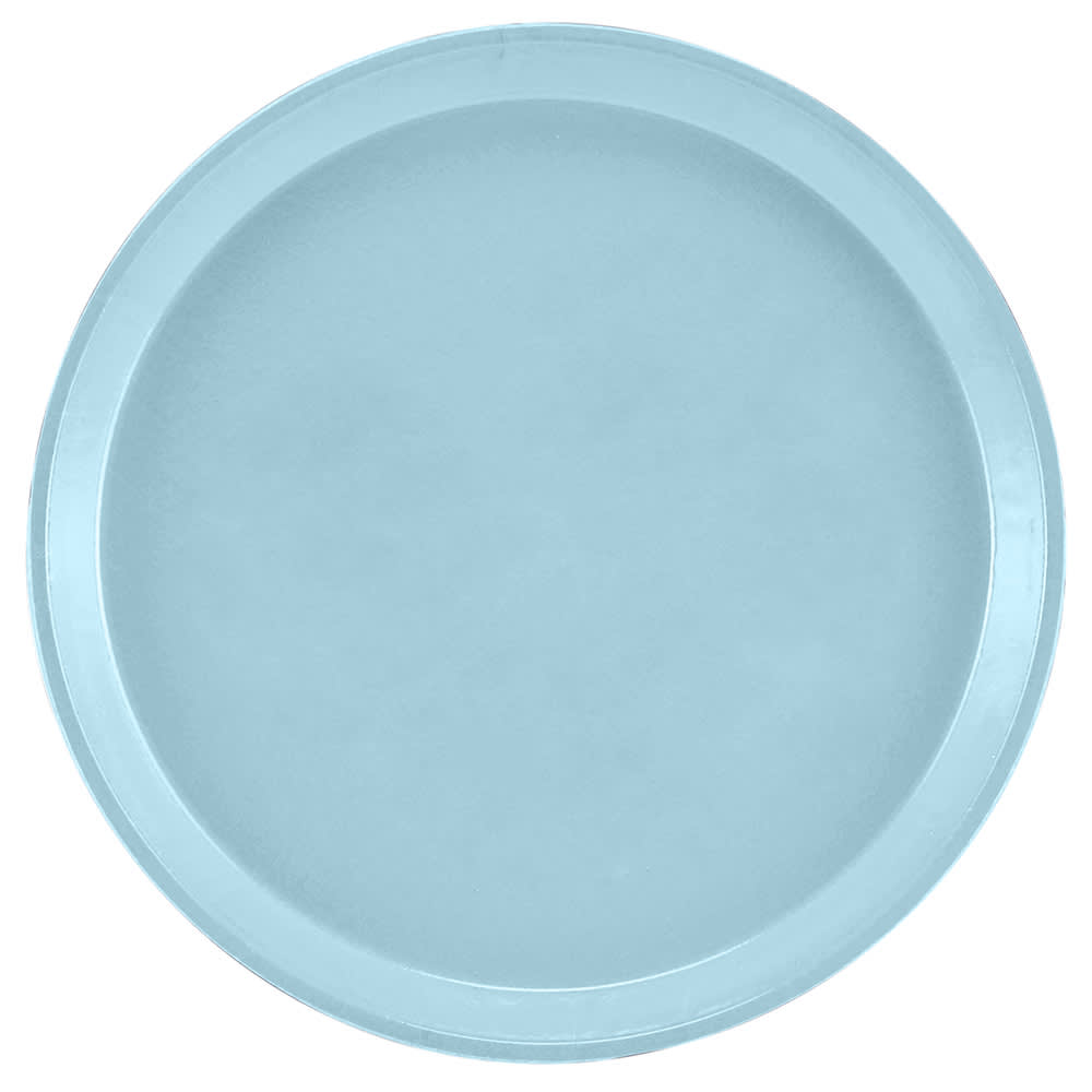 144-1200177 12" Round Serving Camtray - Fiberglass, Sky Blue