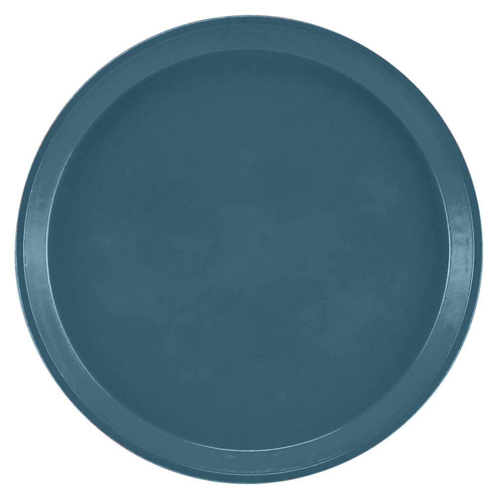 144-1200401 12" Round Serving Camtray - Fiberglass, Slate Blue
