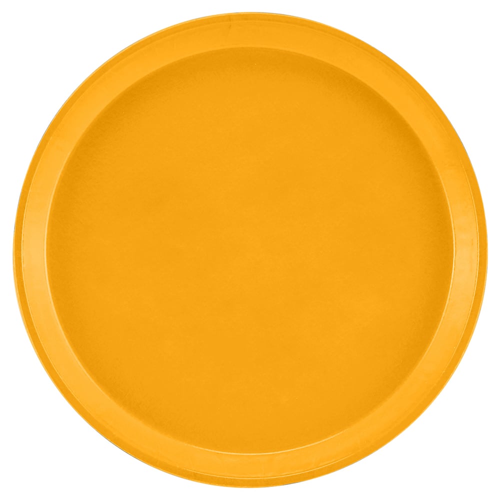 144-1200504 12" Round Serving Camtray - Fiberglass, Mustard