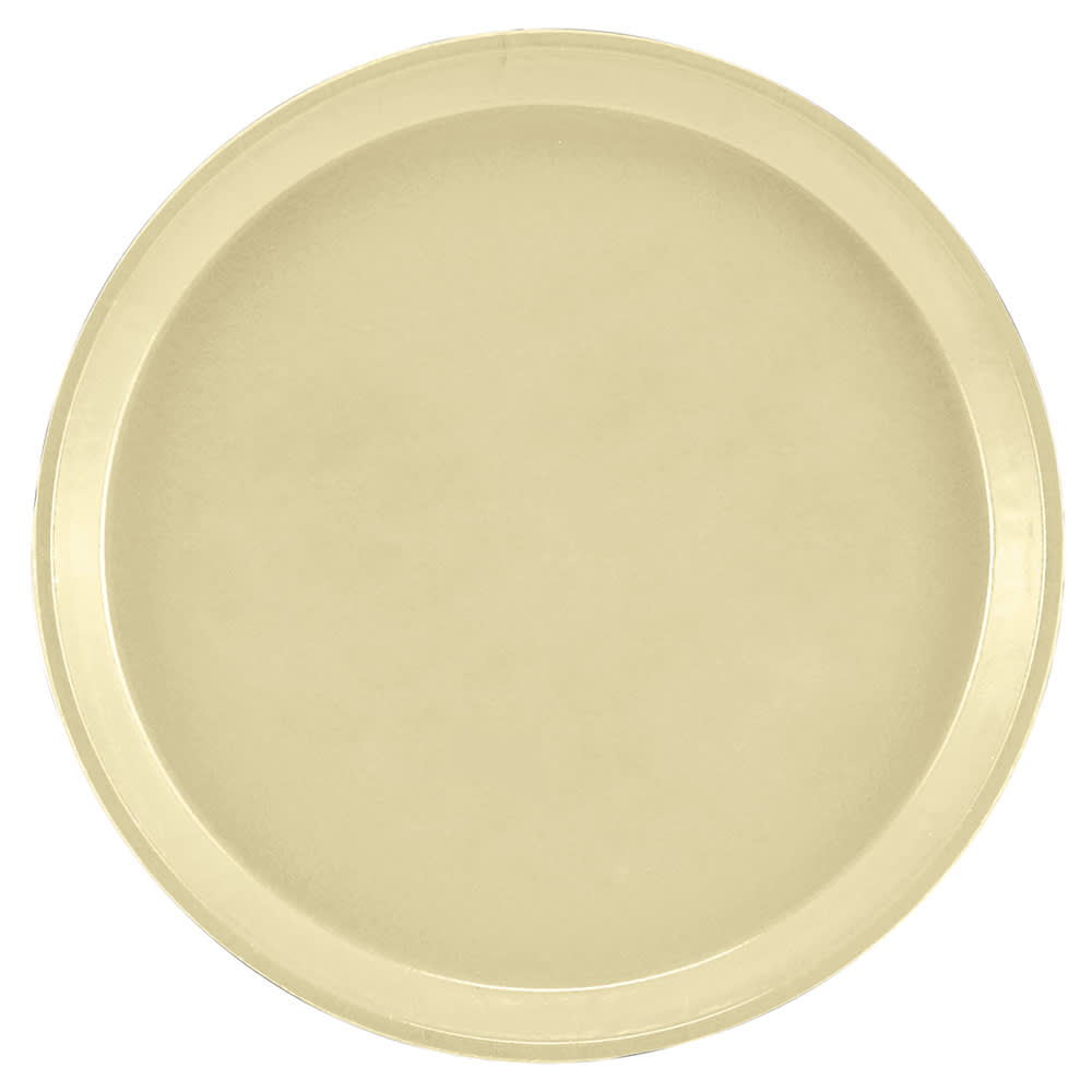 144-1200536 12" Round Serving Camtray - Fiberglass, Lemon Chiffon