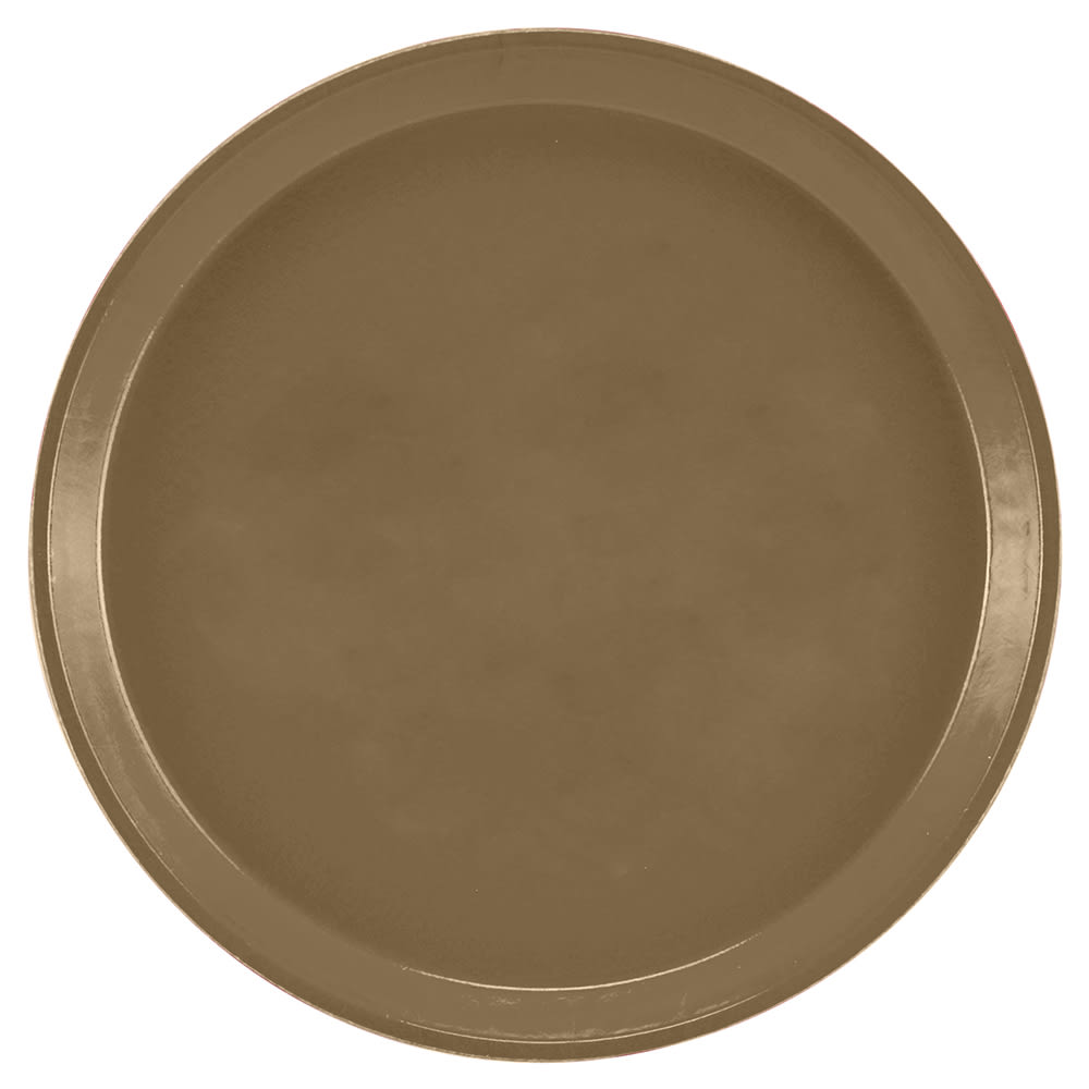 144-1200513 12" Round Serving Camtray - Fiberglass, Bay Leaf Brown