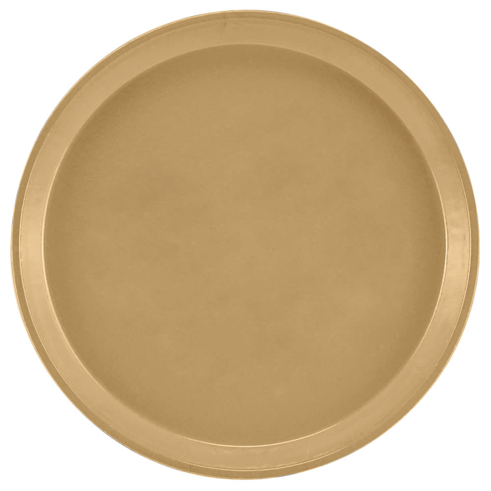 144-1300514 13" Round Serving Camtray - Fiberglass, Earthen Gold