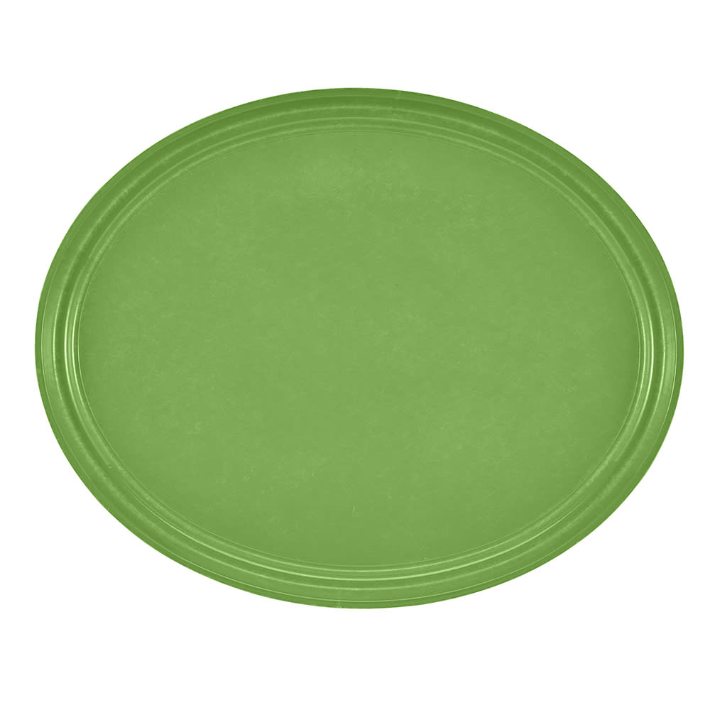 144-2500113 Oval Serving Camtray - 19 1/4x24", Fiberglass, Limeade