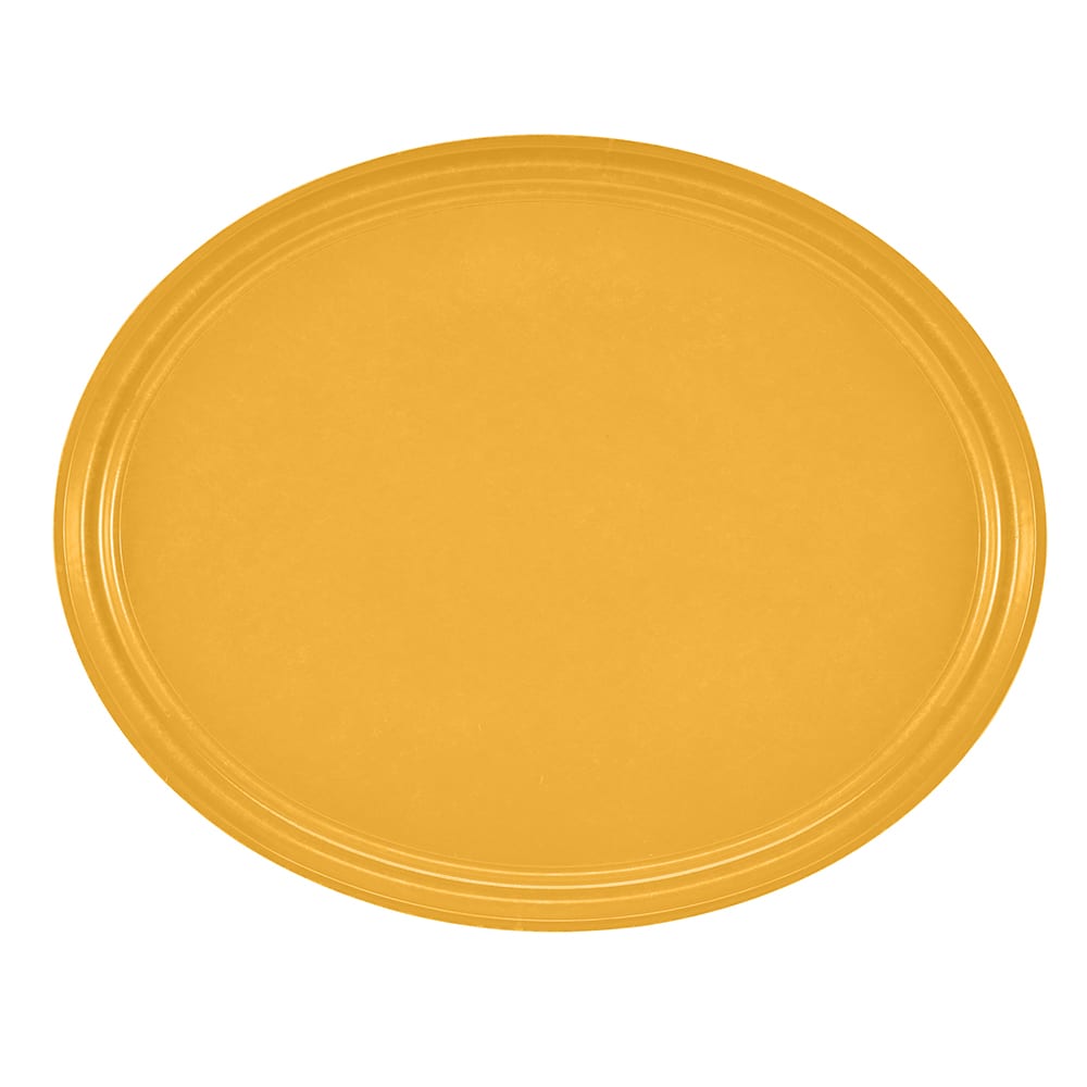 144-2500171 Oval Serving Camtray - 19 1/4x24", Fiberglass, Tuscan Gold