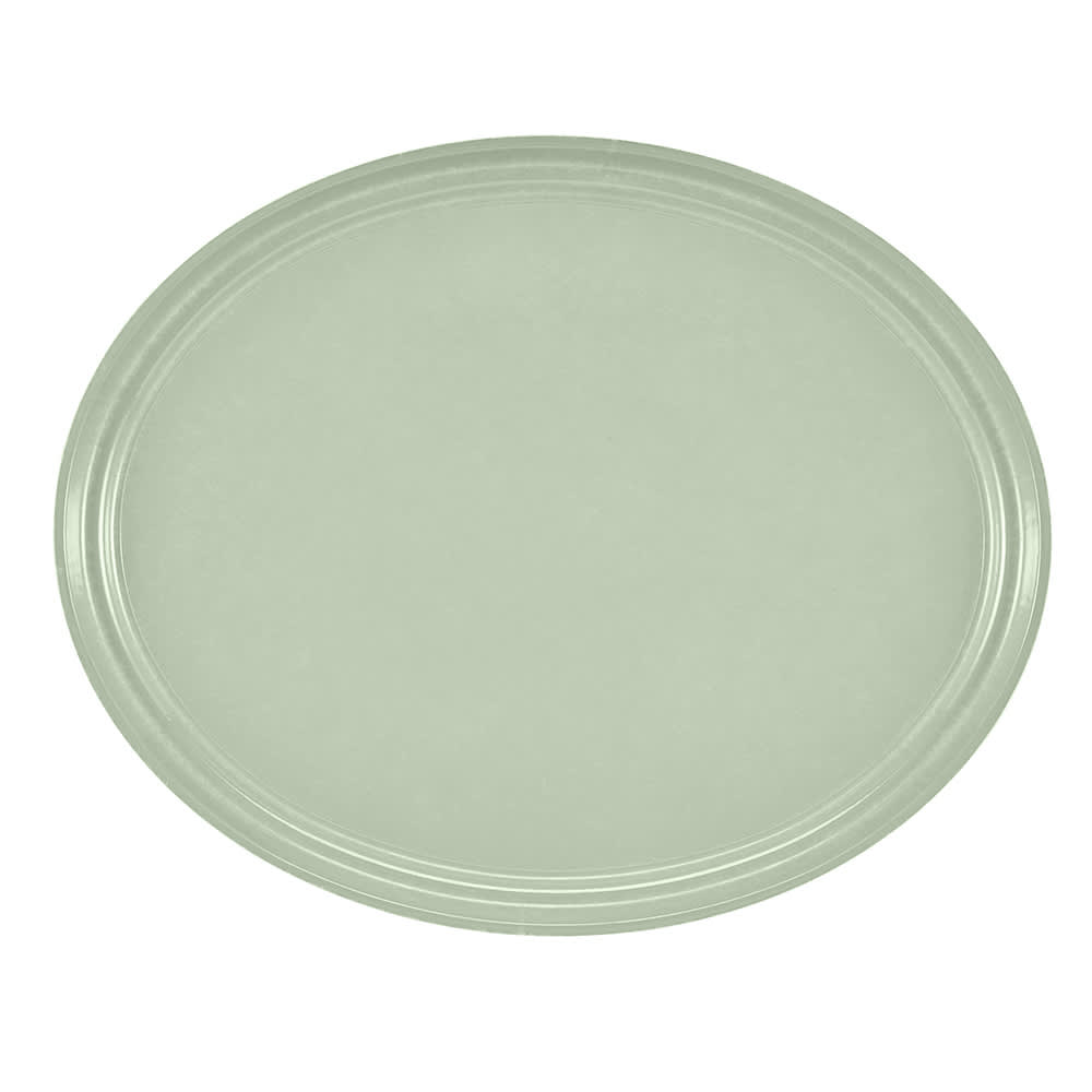 144-2500429 Oval Serving Camtray - 19 1/4x24", Fiberglass, Key Lime