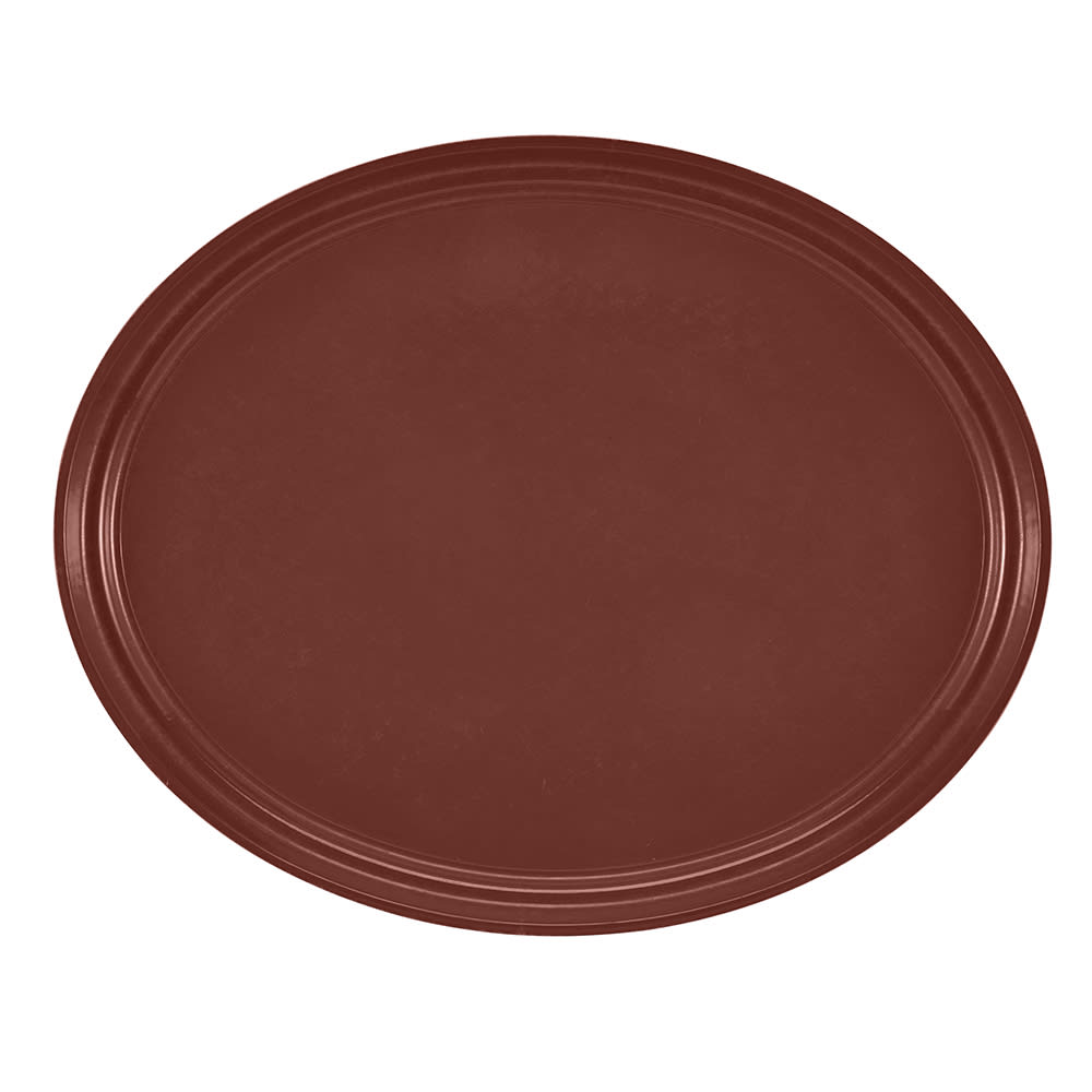144-2500501 Oval Serving Camtray - 19 1/4x24", Fiberglass, Real Rust