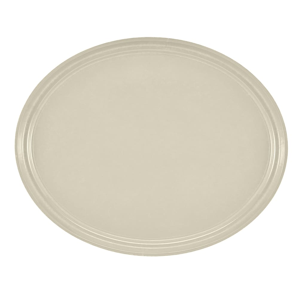 144-2500538 Oval Serving Camtray - 19 1/4x24", Fiberglass, Cottage White