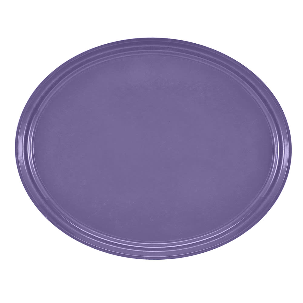 144-2500551 Oval Serving Camtray - 19 1/4x24", Fiberglass, Grape