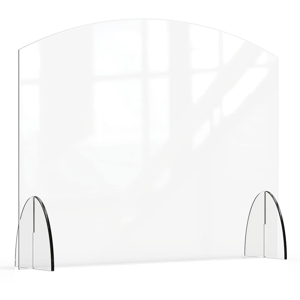209-AG009 Freestanding Safety Shield - 36"L x 28"H, Acrylic, Clear