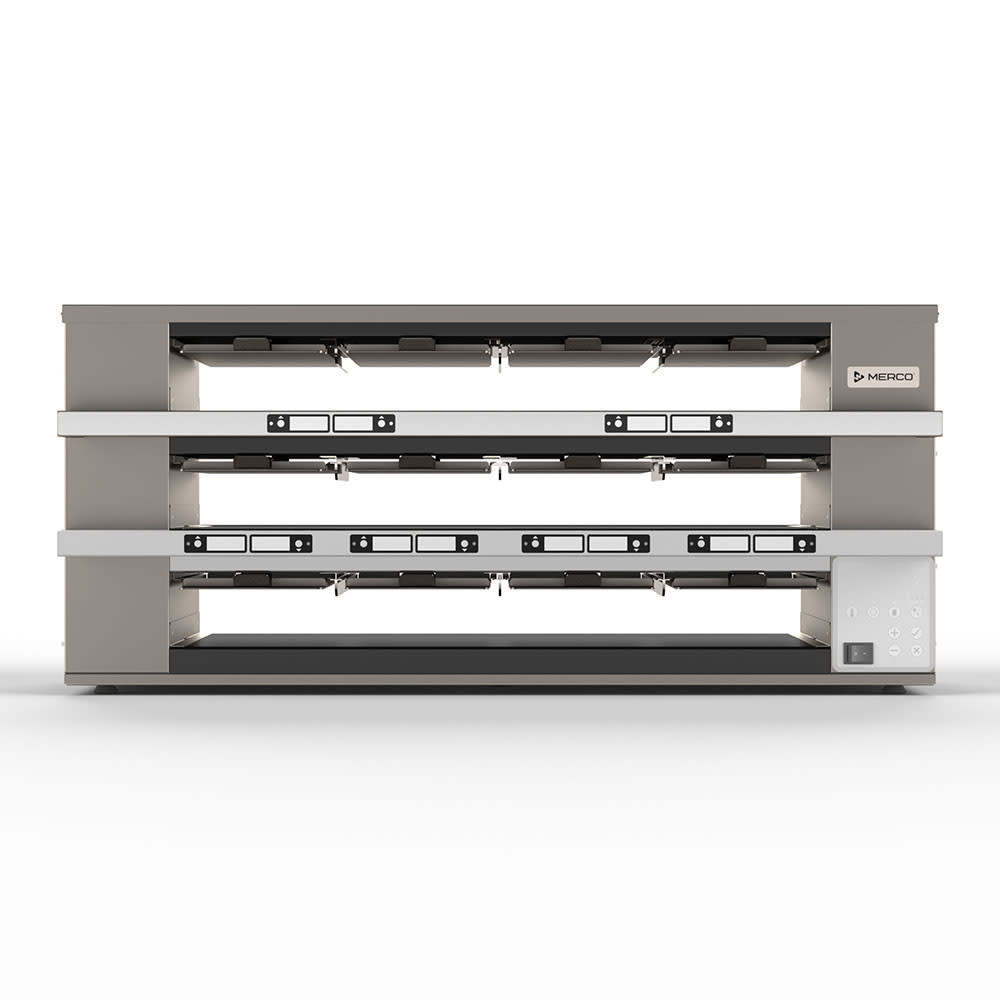 Merco Savory MHG34SSB1N 36 1/2"W Freestanding Warming Unit w/ (3) Shelves & (12) Trays - 208v/1ph