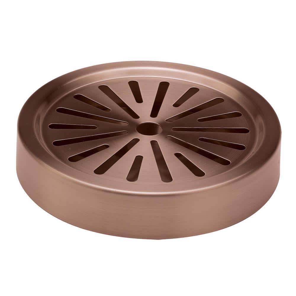 Service Ideas DT6BSRG 6" Round Drip Tray for CBDRT3SSDT - Stainless Steel, Rose Gold