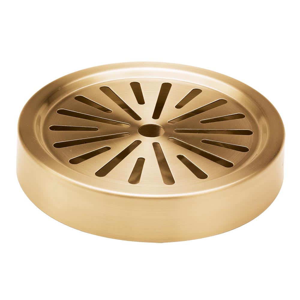 482-DT6BSVG 6" Round Drip Tray for CBDRT3SSDT - Stainless Steel, Vintage Gold