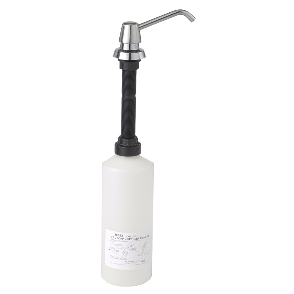 016-B822 Counter Mounted Soap Dispenser, 4" Spout for Counters Up To 4" Thick
