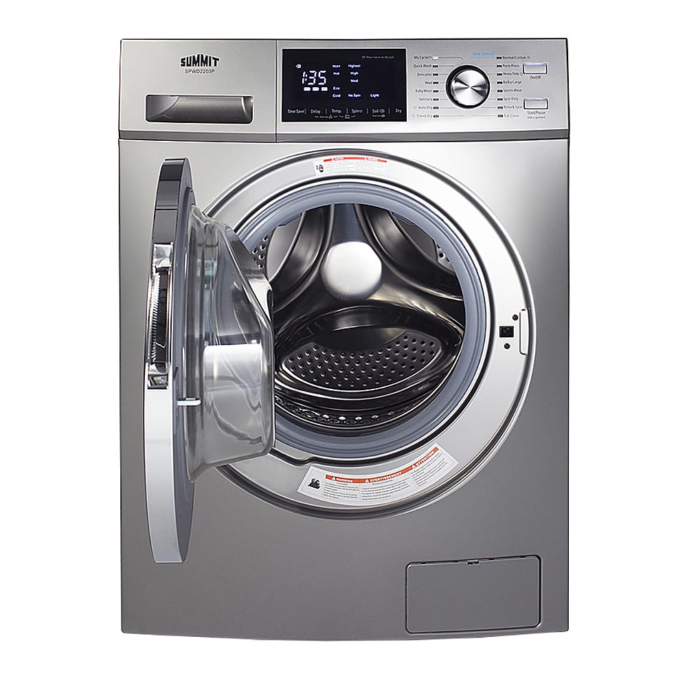 Summit SPWD2203P 24"W Front Load Washer/Dryer Combo Platinum, 115v