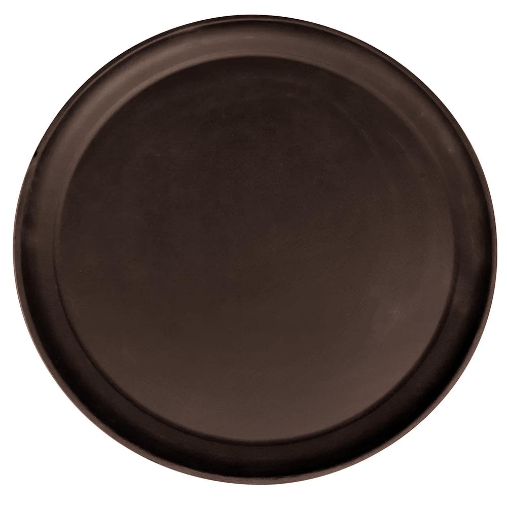 144-1550CT138 16" Round Camtread Serving Tray - Low Profile, Fiberglass, Tavern Tan