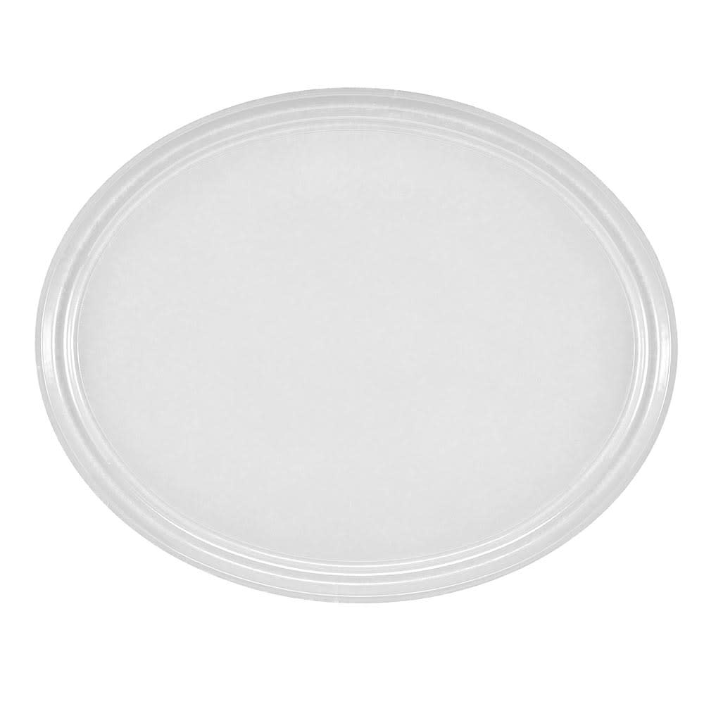 144-2500148 Oval Serving Camtray - 19 1/4x24", Fiberglass, White