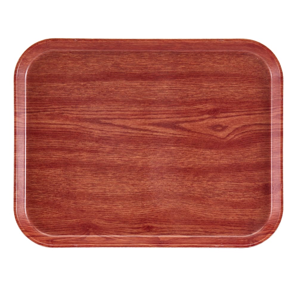 144-1216304 Fiberglass Camtray® Cafeteria Tray - 16 5/16" L x 12"W, Country Oak