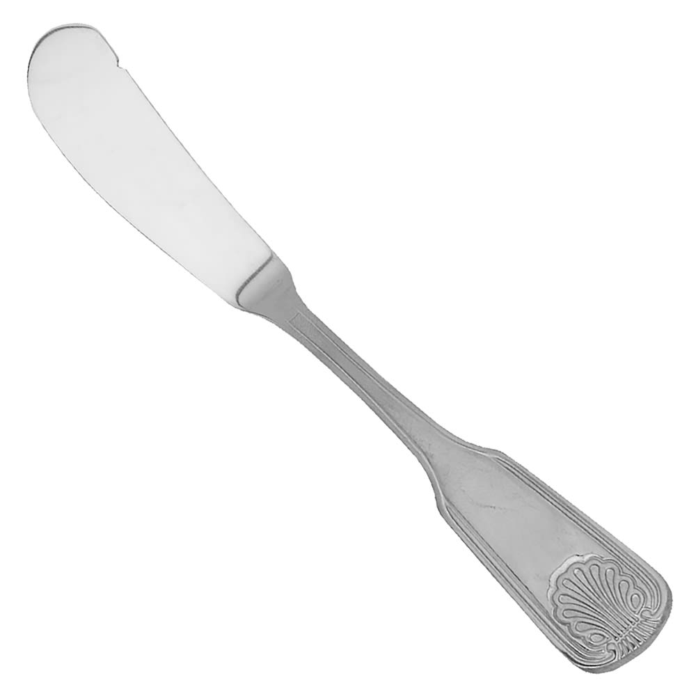 370-SH509N 7" Butter Knife with 18/0 Stainless Grade, Shell Pattern