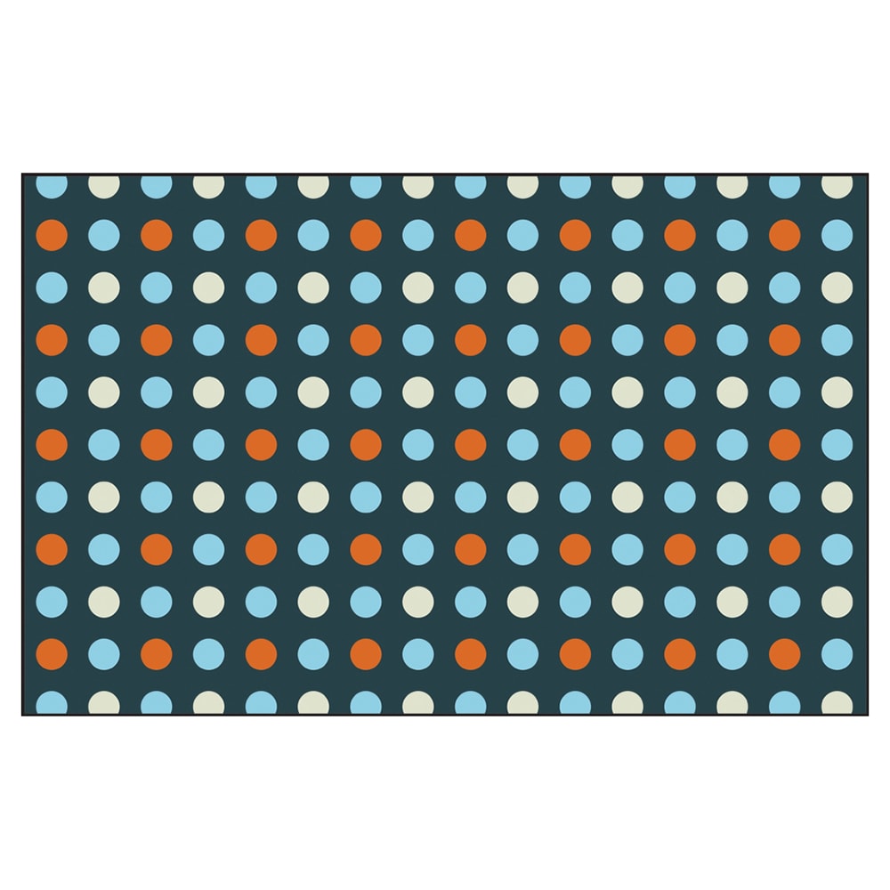 Accuform Signs LPM126X Disposable Work Mat w/ Adhesive Backing - 12 1/2" x 19 1/2", Plastic, Red & Blue Polka Dots