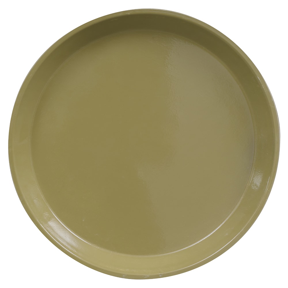 144-900428 9" Round Serving Camtray - Fiberglass, Olive Green
