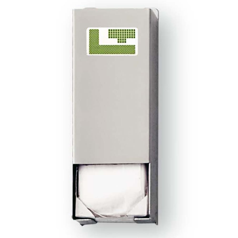 Louis Tellier B1010 Wall Mount Disposable Mask Dispenser - 11 3/5"W x 10 1/5"H, Stainless Steel
