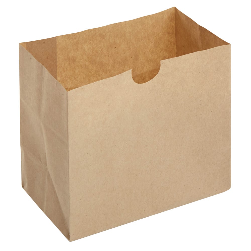 166-SBN4 Mini Disposable Snack Bag - 4 1/4"L x 2 1/2"W x 3 3/4"H, Natural