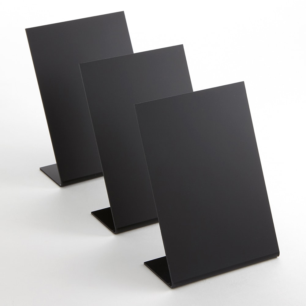 166-TBABLA6 Tabletop Chalkboard -  4 1/8"L x 1 3/4"W x 5 7/8"H, Black