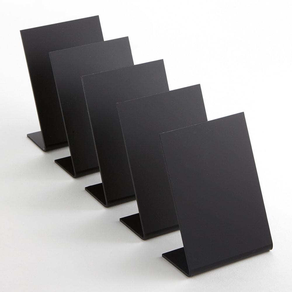 166-TBABLA7 Tabletop Chalkboard - 2 7/8"L x 1 3/8"W x 4 1/8"H, Black
