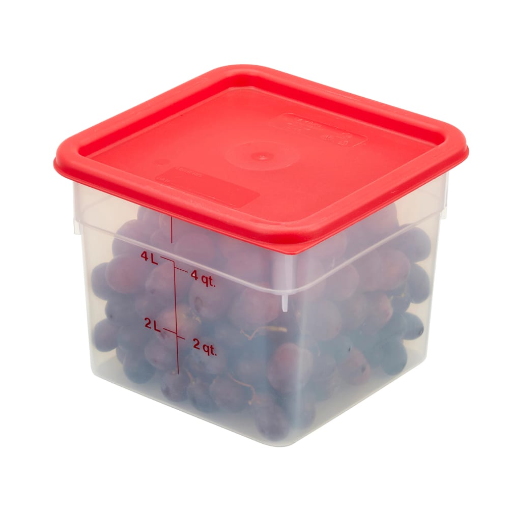 1195207 - Squares Polycarbonate Food Storage Container 6 qt - Clear