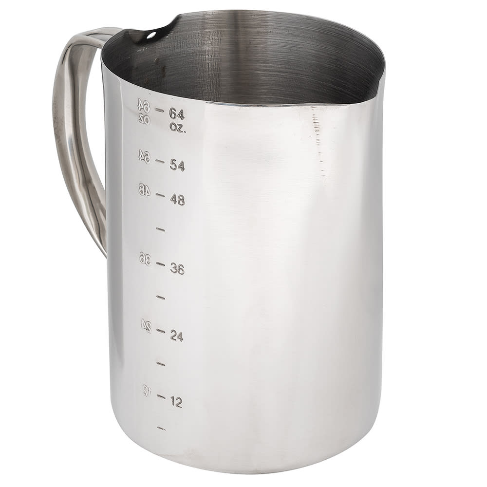 482-FROTH646 2 qt Creamer - Brushed Stainless Steel, Silver