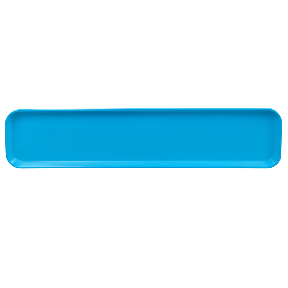 144-630MT142 Rectangular Display Market Pan - 6 7/16x30x3/4" Blue