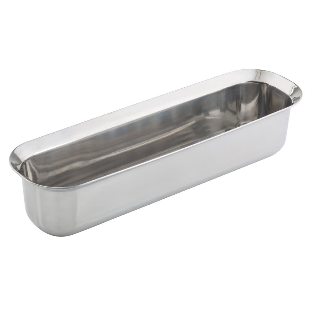 229-123505 Half Size Long Steam Pan w/ Handles - 18 1/2" x 11", Stainless Steel