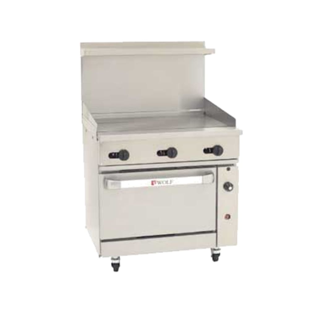 Wolf C36C-36G 36" Gas Range w/ Full Griddle & Convection Oven, Natural Gas
