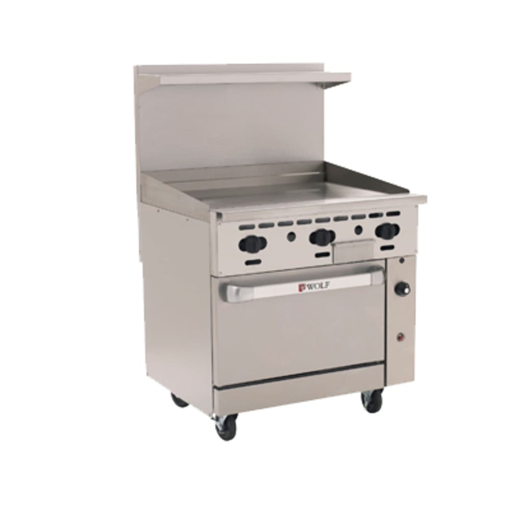 Wolf C36S-36GT 36" Gas Range w/ Full Griddle & Standard Oven, Natural Gas