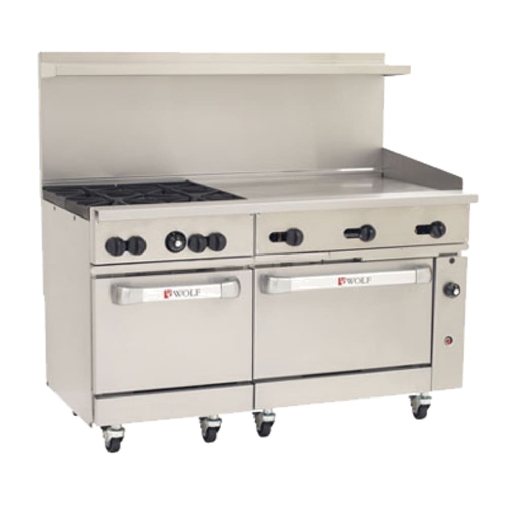 290-C60SC4B36GNG 60" 4 Burner Gas Range w/ Griddle & Standard/Convection Oven, Natural G...