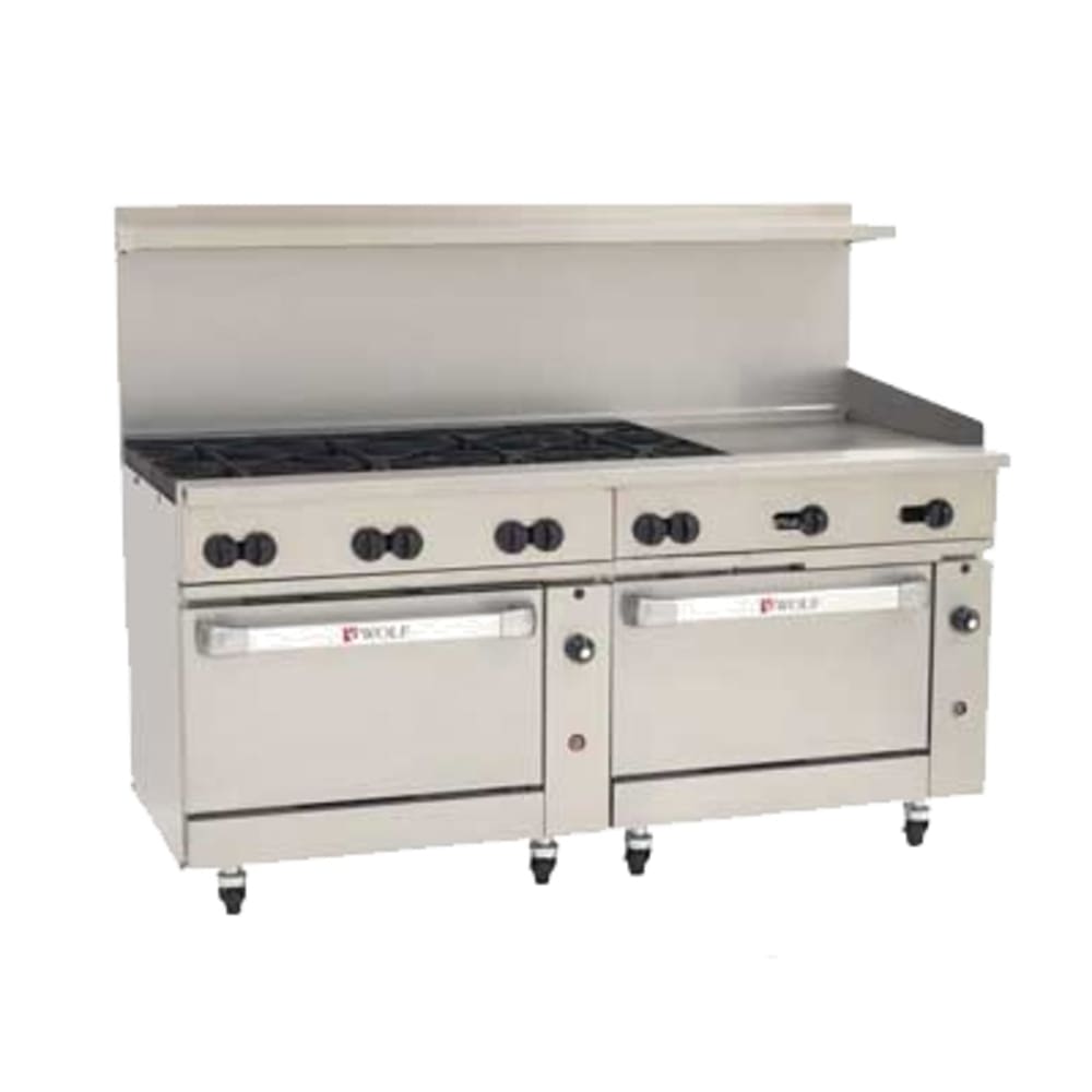 290-C72CC8B24GTLP 72" 8 Burner Gas Range w/ Griddle & (2) Convection Ovens, Liquid Propa...