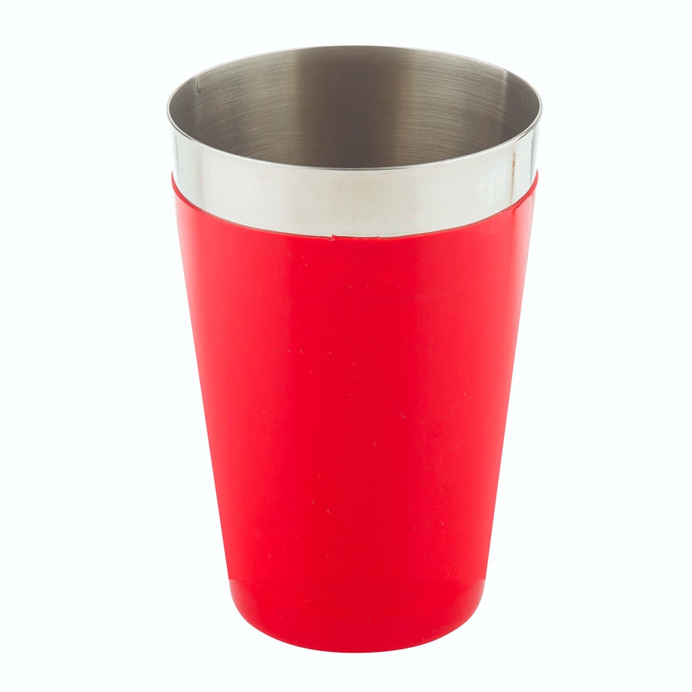 229-10369 16 oz Stainless Bar Cocktail Shaker, Red